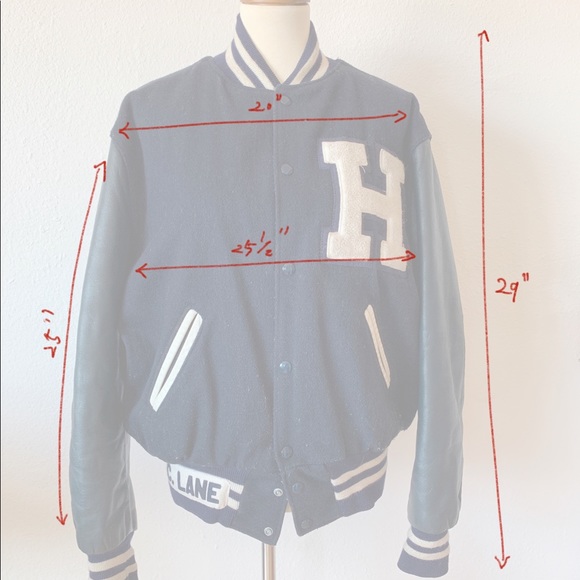 Made in USA, vintage Wool&Leather varsity jacket L - Picture 8 of 8